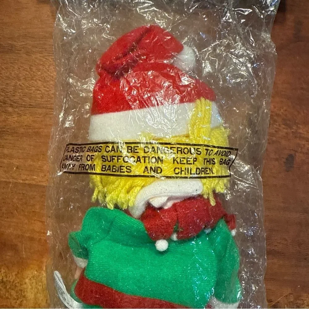 House of Lloyd Santa's Elf Hand Puppet Christmas Toy Vintage 1987 54-533 New